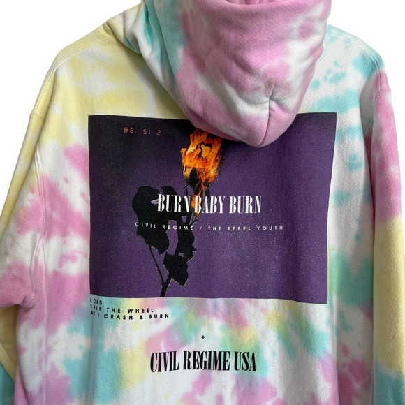 Civil Regime Tie Dyed Hoodie Sweatshirt - Picture 9 of 14